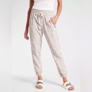 ATHLETA Cabo Tide Linen Jogger. Cream Camo. Size 6T